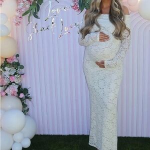 Elegant Lace Maternity Dress